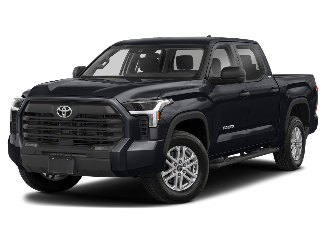 2022 Toyota Tundra SR5 in Midnight Black Metallic — front three-quarter view