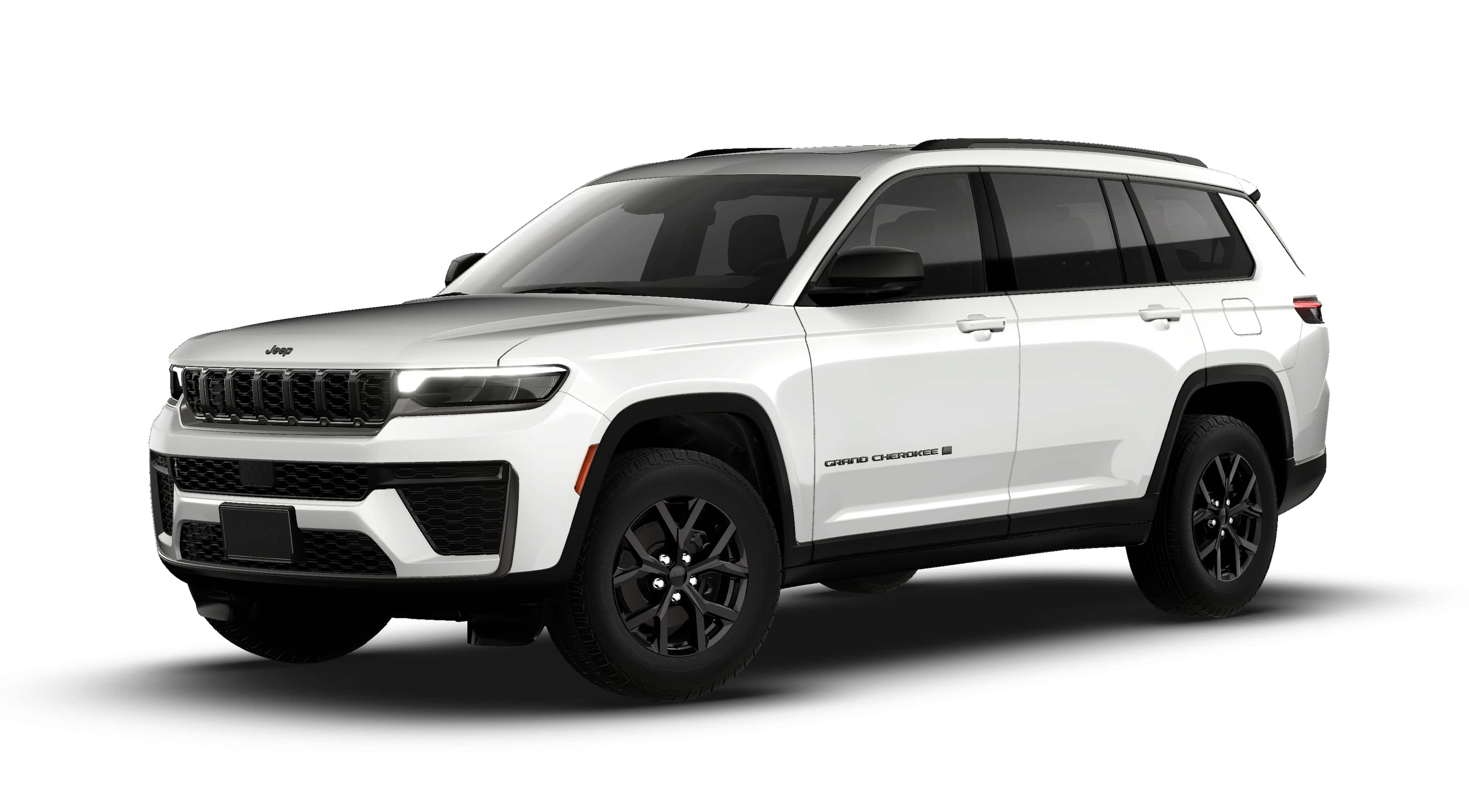 2026 Jeep Grand Cherokee GRAND CHEROKEE L LAREDO ALTITUDE 4X2 in Bright White Clear-Coat Exterior Paint — front three-quarter view