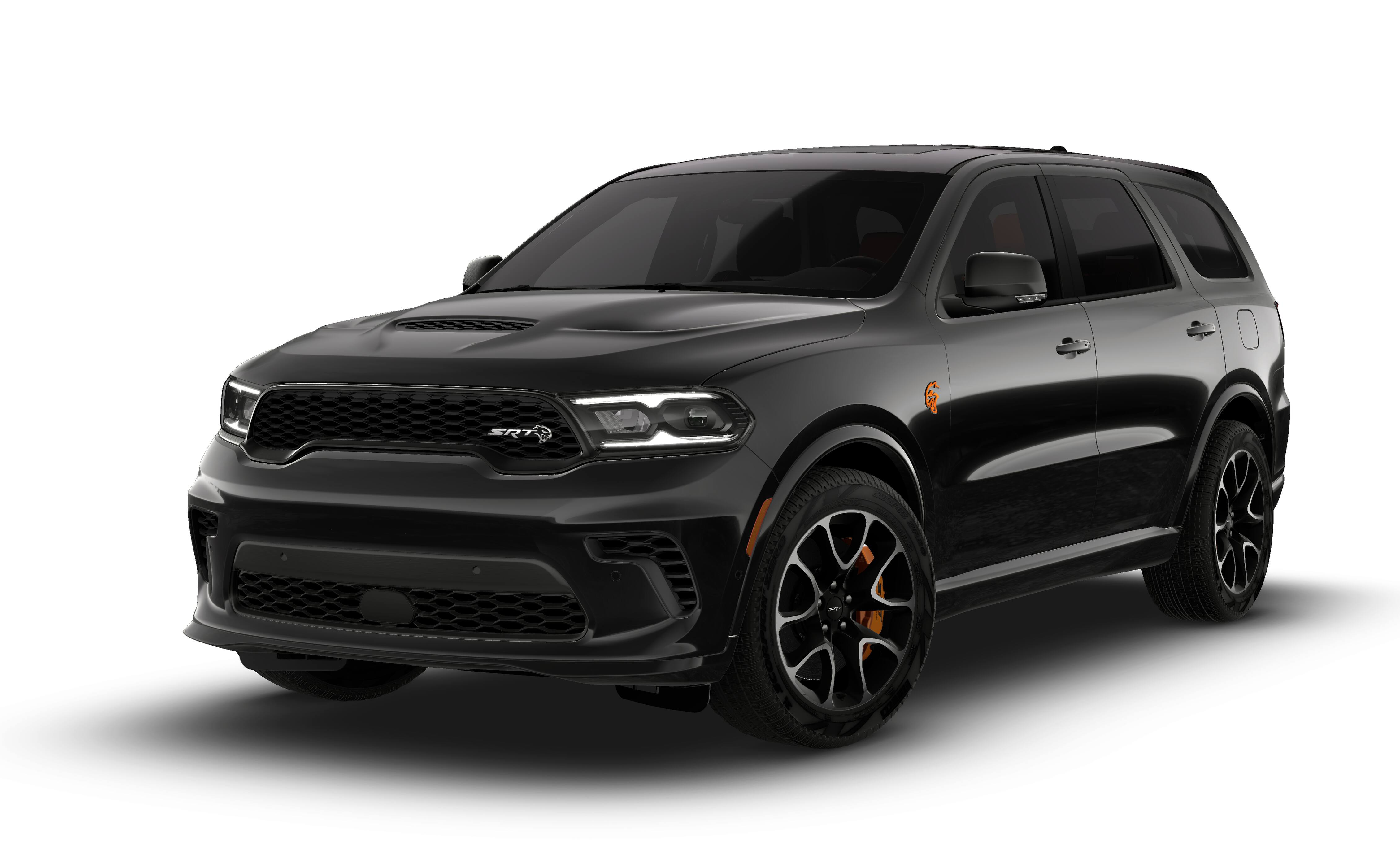 2026 Dodge Durango DURANGO SRT HELLCAT JAILBREAK AWD in Diamond Black Clear-Coat Exterior Paint — front three-quarter view