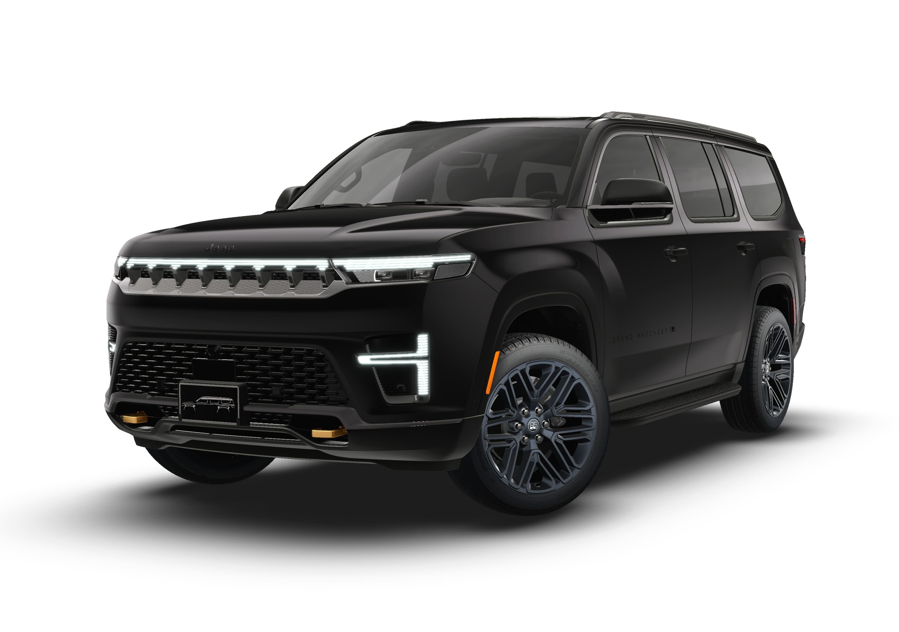 2026 Jeep Grand Wagoneer GRAND WAGONEER 85TH ANNIVERSARY EDITION 4X4 in High Gloss Black Exterior Paint — front three-quarter view
