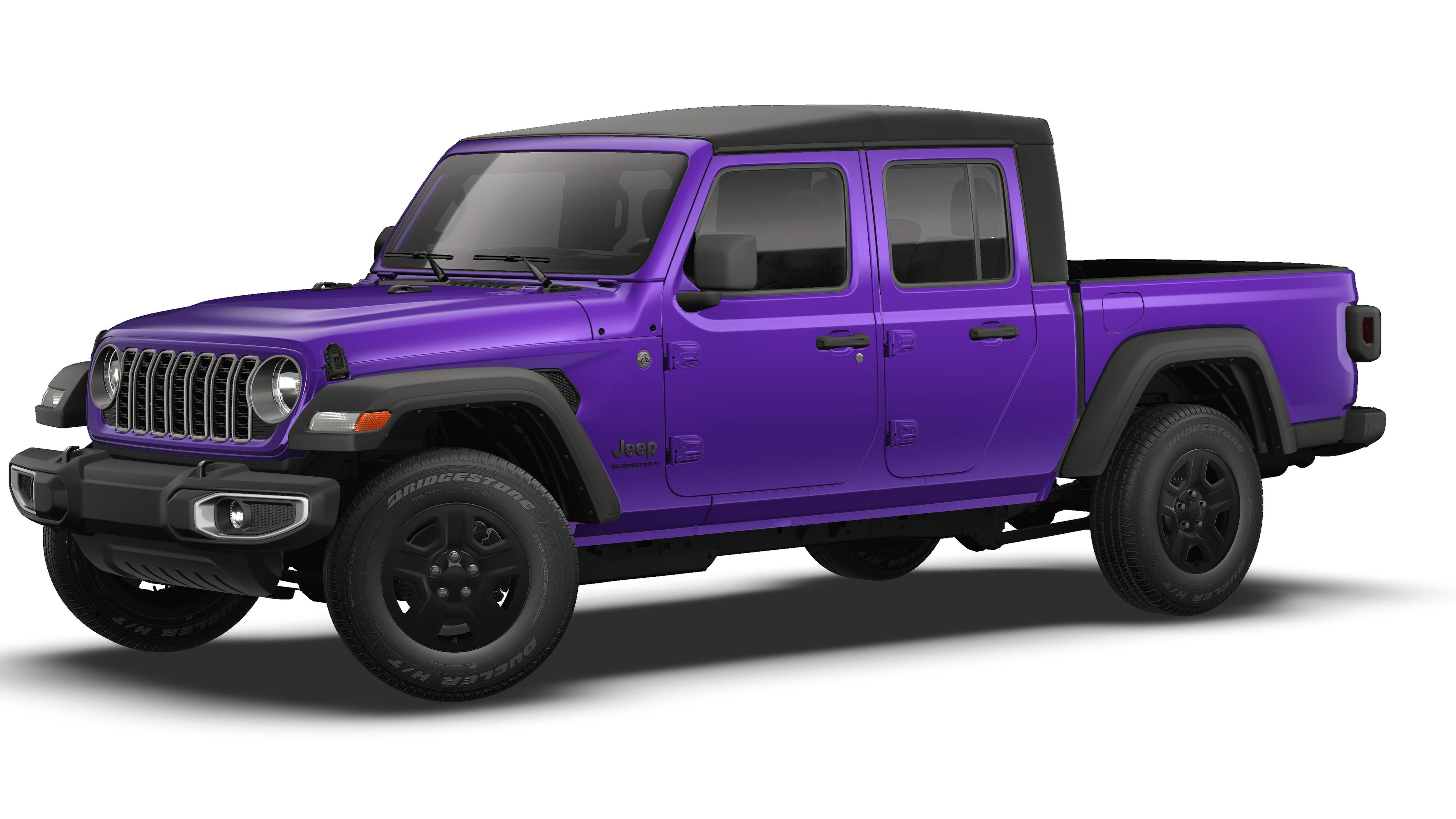 2026 Jeep Gladiator GLADIATOR SPORT 4X4 in Reign Exterior Paint — front three-quarter view