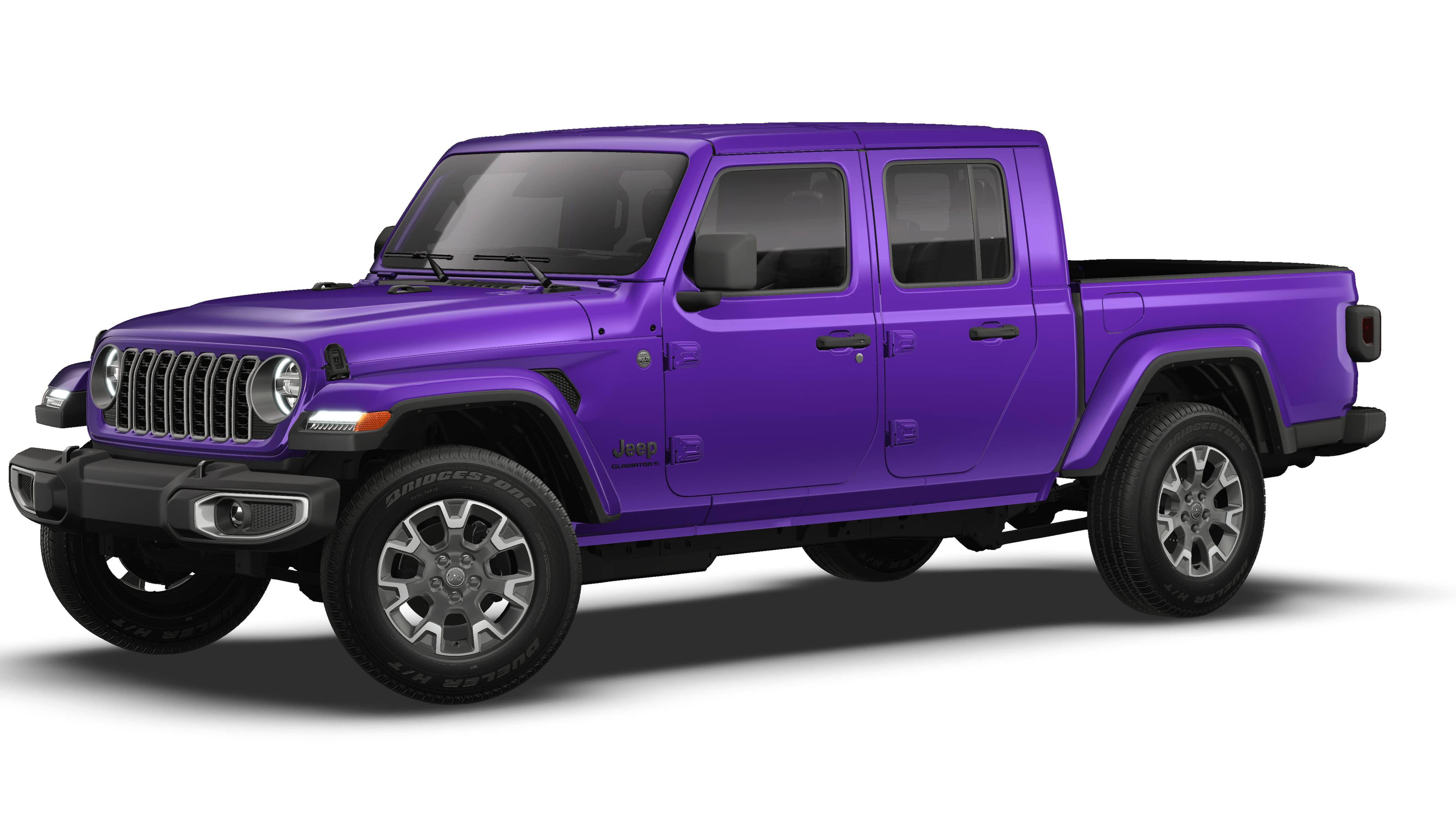 2026 Jeep Gladiator GLADIATOR SAHARA 4X4 in Reign Exterior Paint — front three-quarter view