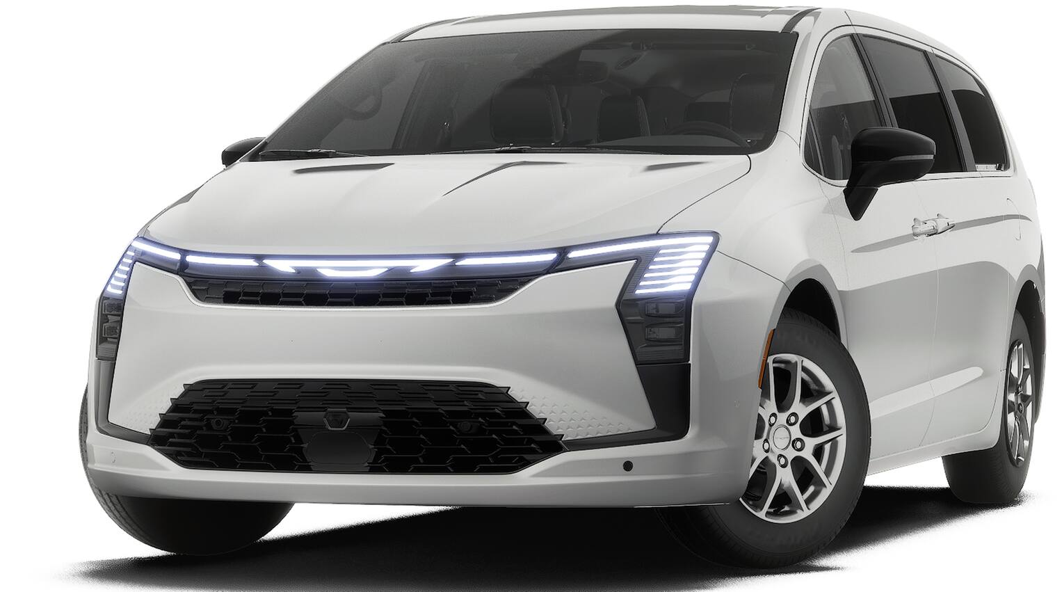 2027 Chrysler Pacifica PACIFICA SELECT in Bright White Clear-Coat Exterior Paint — front three-quarter view