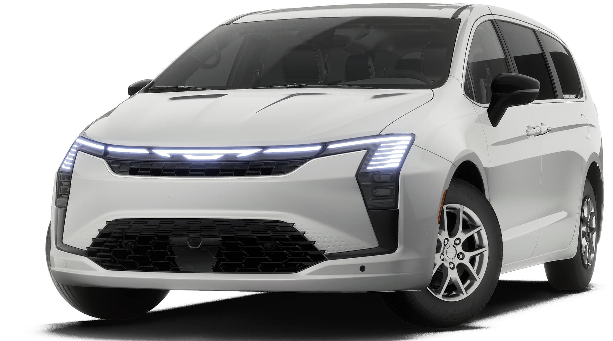 2027 Chrysler Pacifica PACIFICA SELECT in Bright White Clear-Coat Exterior Paint — front three-quarter view