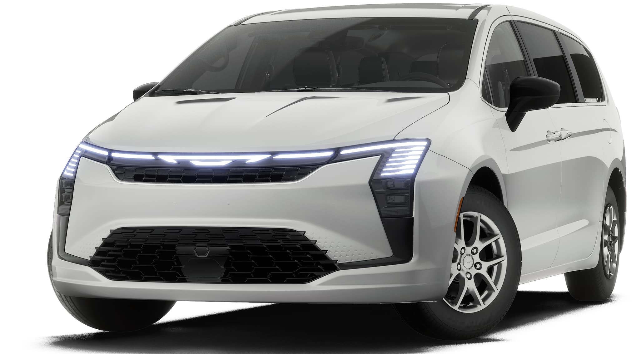 2027 Chrysler Pacifica PACIFICA SELECT in Bright White Clear-Coat Exterior Paint — front three-quarter view