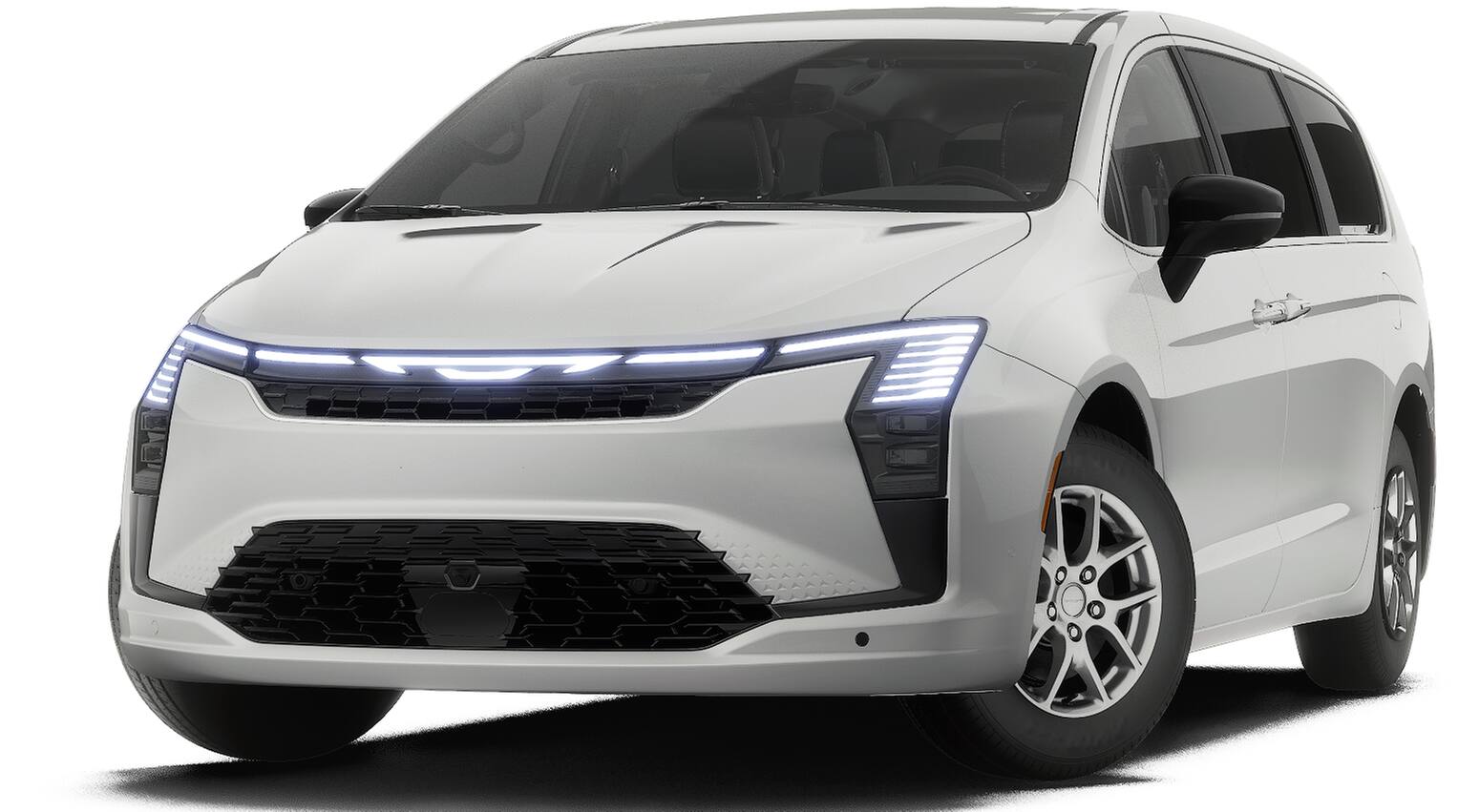 2027 Chrysler Pacifica PACIFICA SELECT in Bright White Clear-Coat Exterior Paint — front three-quarter view
