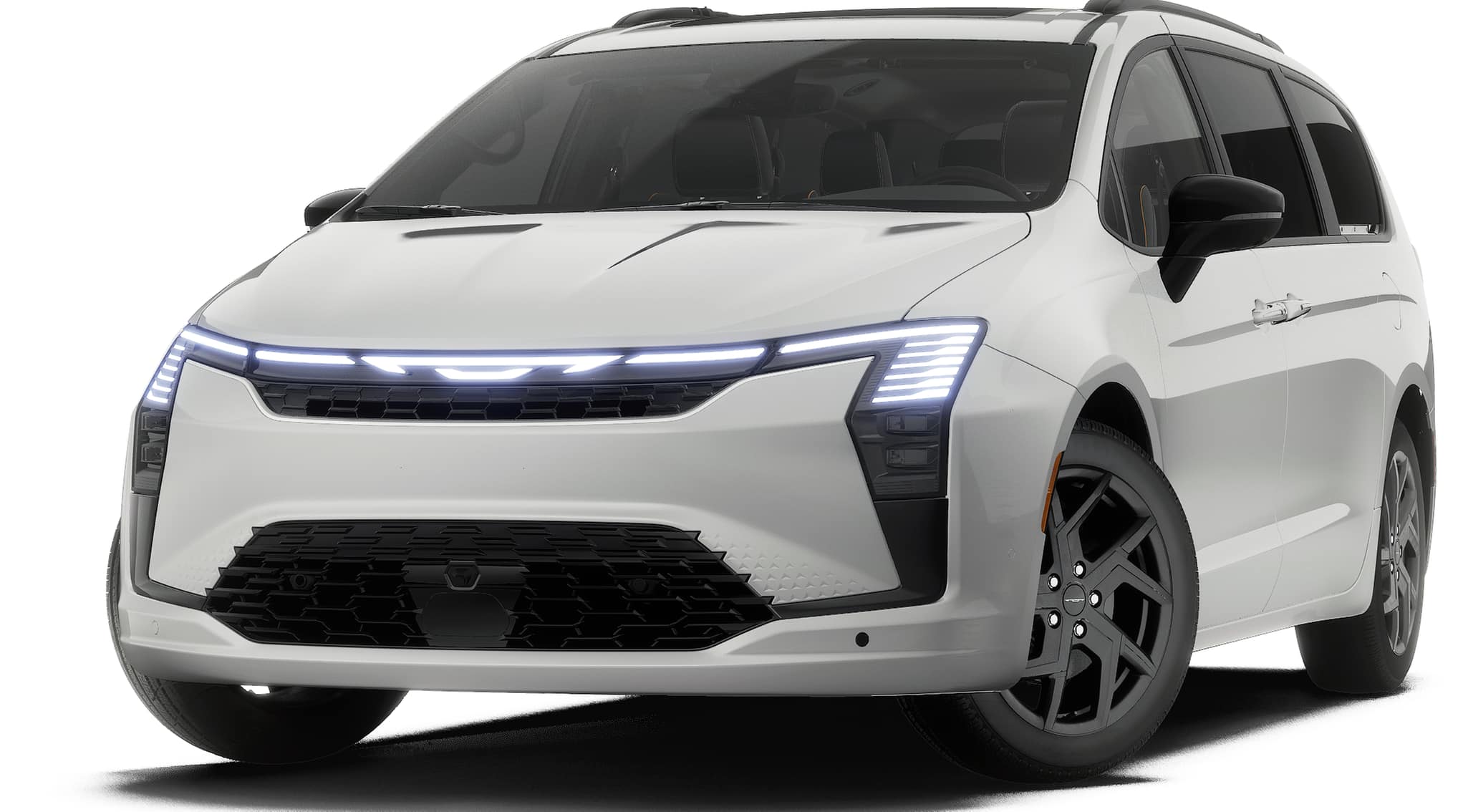 2027 Chrysler Pacifica PACIFICA LIMITED in Bright White Clear-Coat Exterior Paint — front three-quarter view