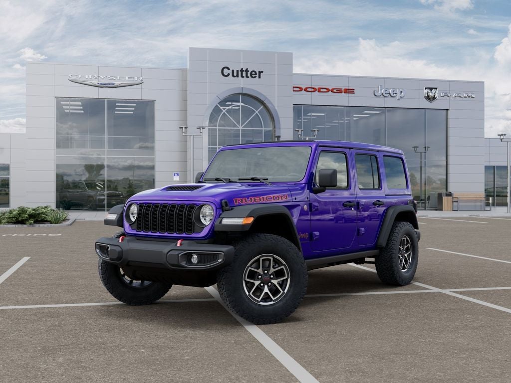 2026 Jeep Wrangler WRANGLER 4-DOOR RUBICON in Reign Exterior Paint — front three-quarter view