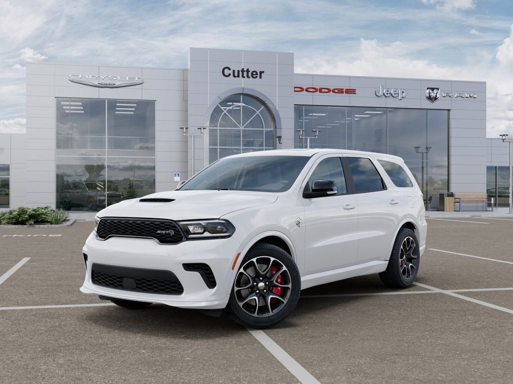 2026 Dodge Durango DURANGO SRT HELLCAT AWD in White Knuckle Clearcoat — front three-quarter view