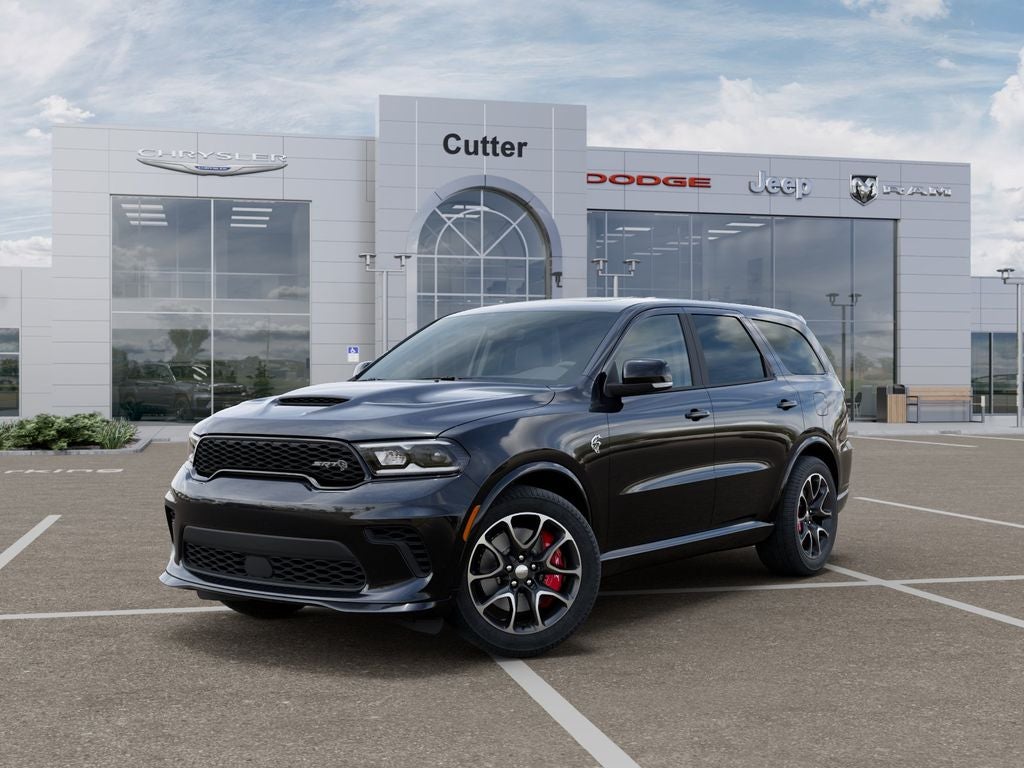 2026 Dodge Durango DURANGO SRT HELLCAT AWD in Diamond Black Clear-Coat Exterior Paint — front three-quarter view