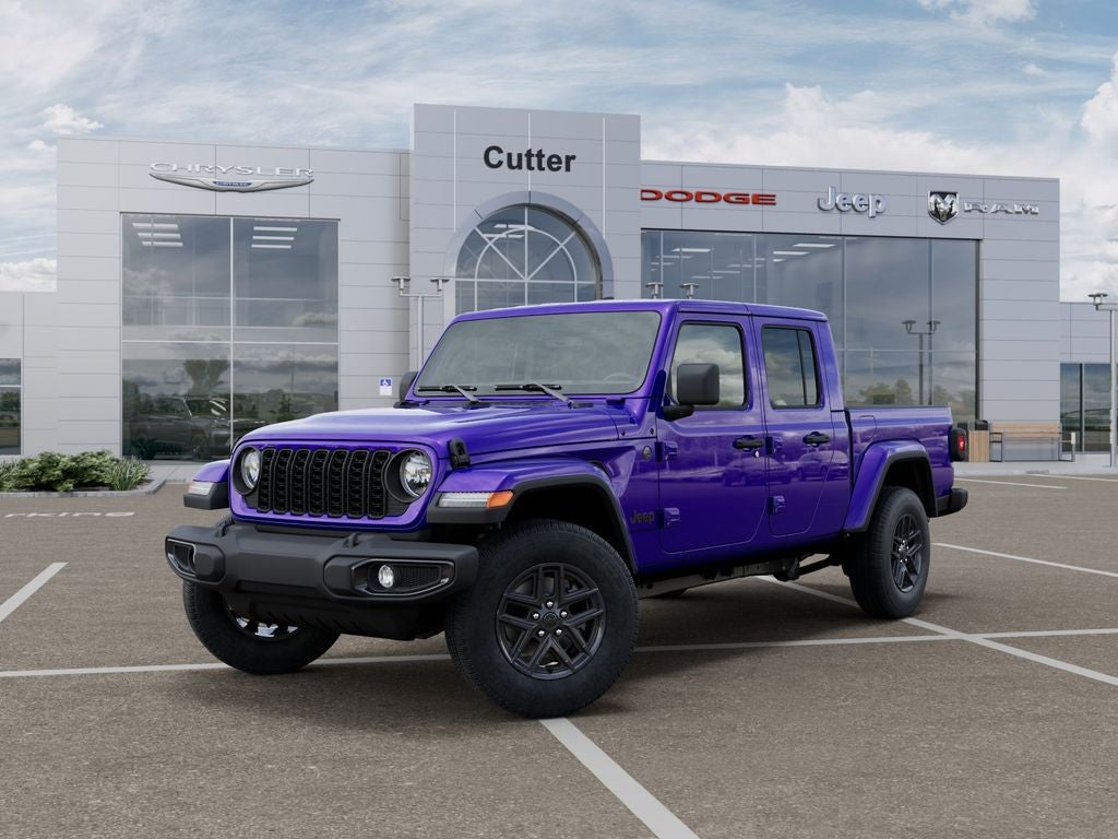 2026 Jeep Gladiator GLADIATOR SPORT S 4X4 in Reign Exterior Paint — front three-quarter view