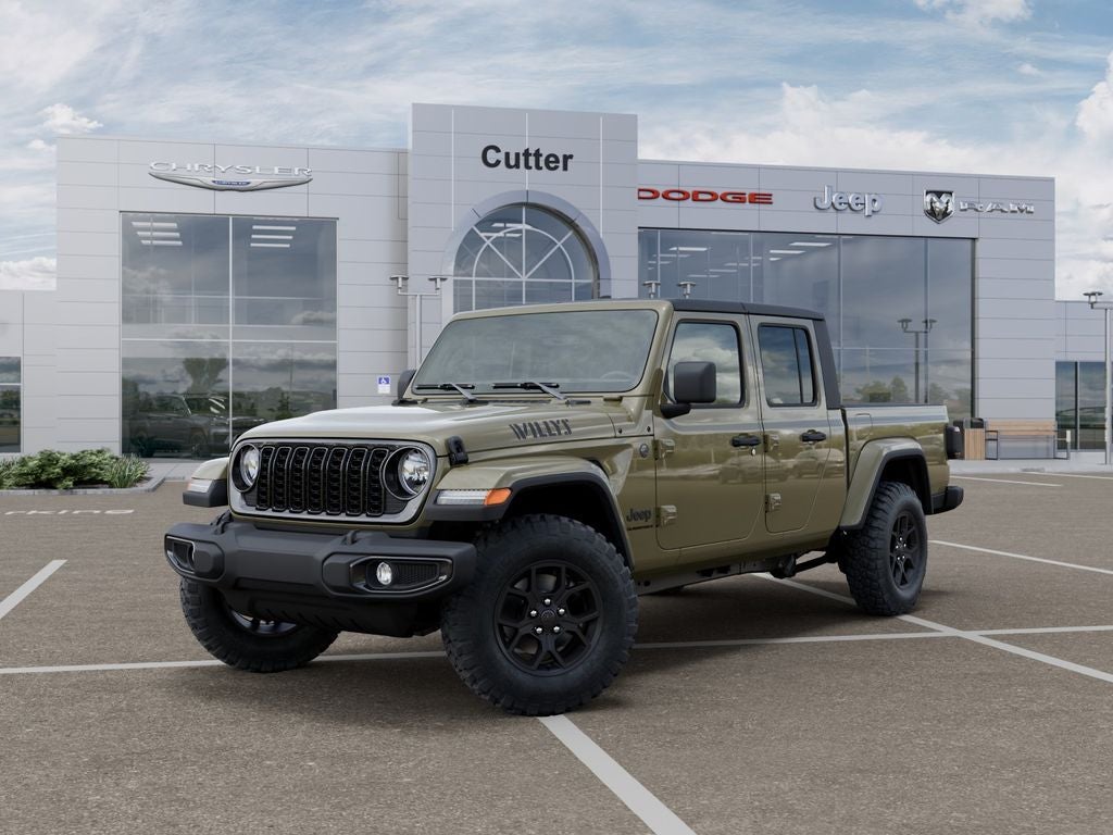 2026 Jeep Gladiator GLADIATOR WILLYS 4X4 in 41 Exterior Paint — front three-quarter view