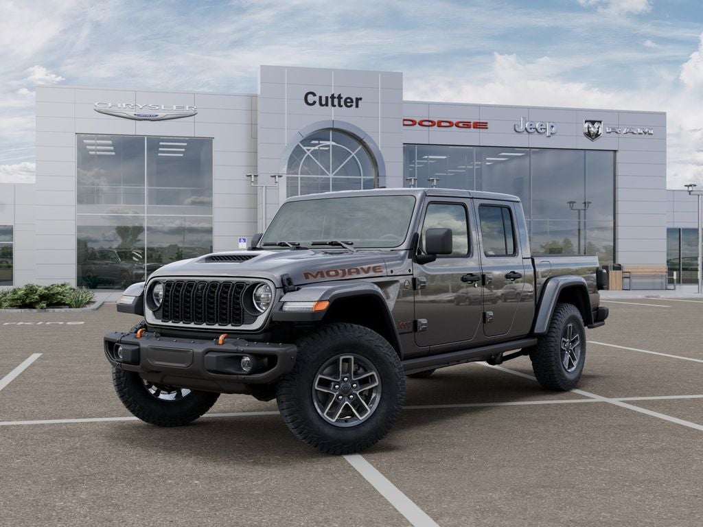 2026 Jeep Gladiator GLADIATOR MOJAVE X 4X4 in Granite Crystal Metallic Clear-Coat Exterior Paint — front three-quarter view