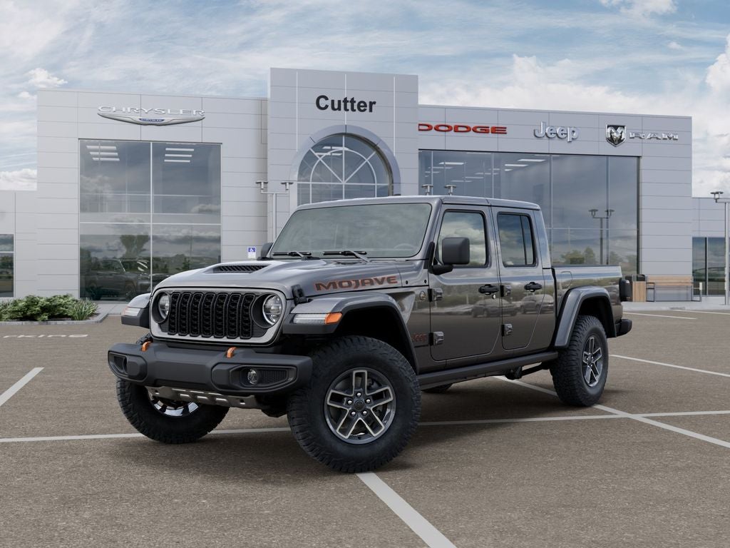 2026 Jeep Gladiator GLADIATOR MOJAVE 4X4 in Granite Crystal Metallic Clear-Coat Exterior Paint — front three-quarter view