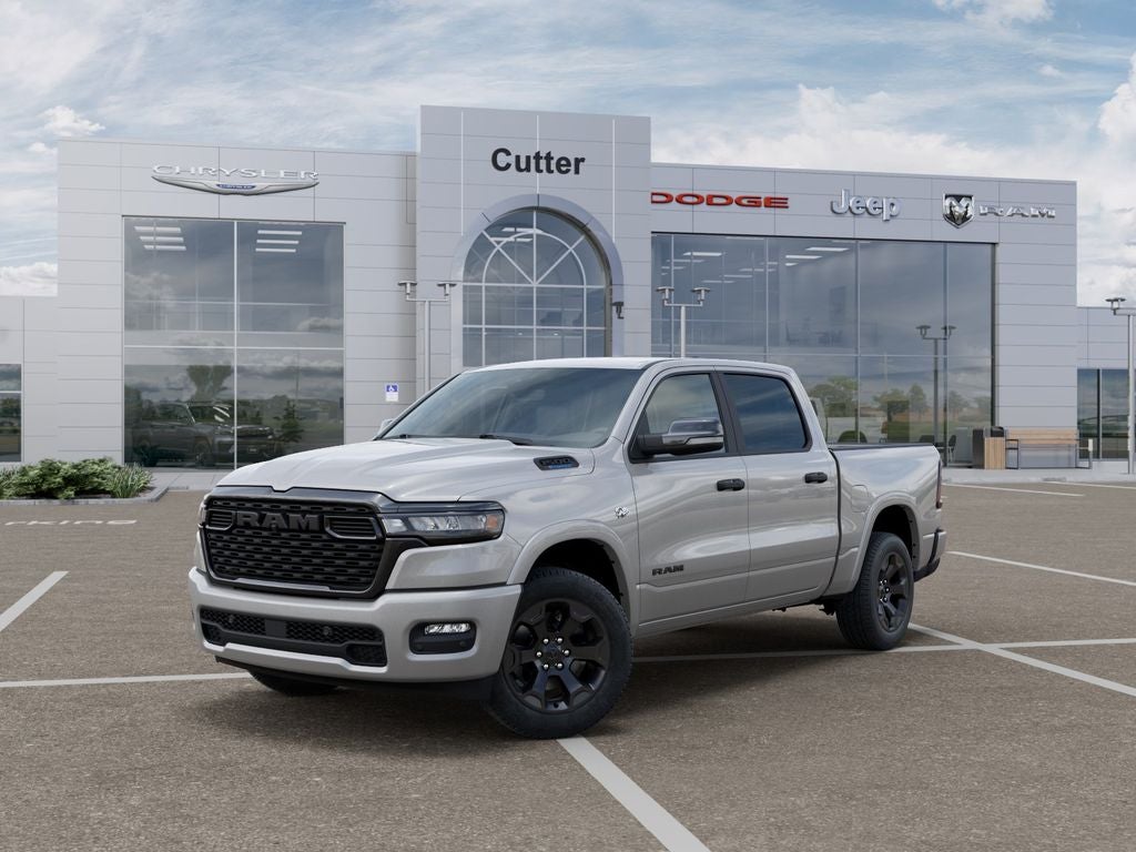 2026 RAM Ram 1500 RAM 1500 BIG HORN CREW CAB 4X2 5'7' BOX in Silver Zynith Exterior Paint — front three-quarter view