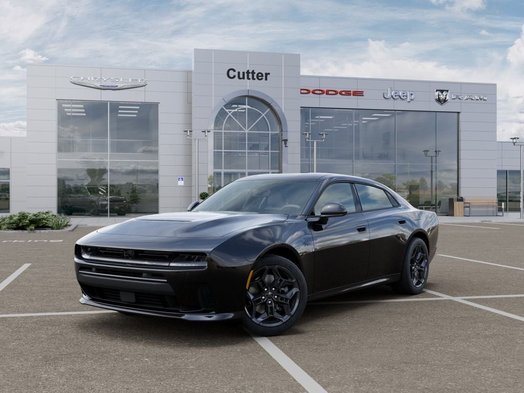 2026 Dodge Charger CHARGER R/T 4-DOOR AWD in Diamond Black Crystal Pearlcoat — front three-quarter view