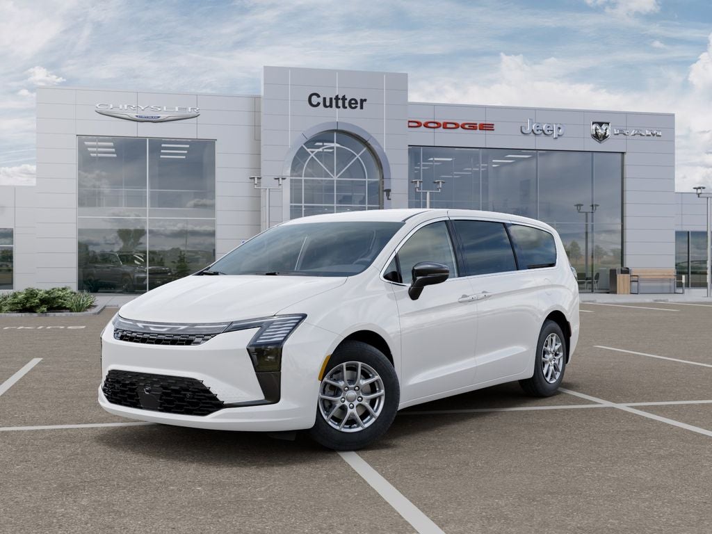 2027 Chrysler Pacifica PACIFICA SELECT in Bright White Clear-Coat Exterior Paint — front three-quarter view