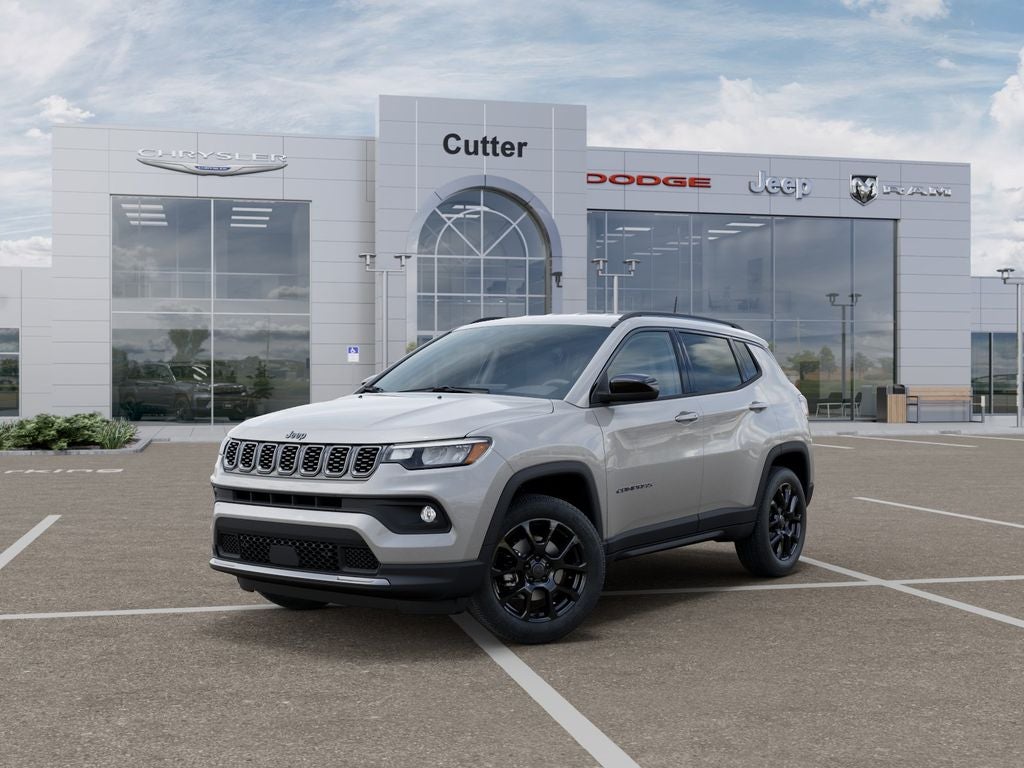 2026 Jeep Compass COMPASS LATITUDE ALTITUDE 4X4 in Silver Zynith Metallic Clear-Coat Exterior Paint — front three-quarter view