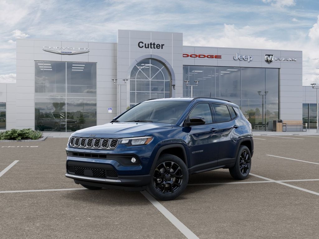 2026 Jeep Compass COMPASS LATITUDE ALTITUDE 4X4 in Fathom Blue Pearl-Coat Exterior Paint — front three-quarter view