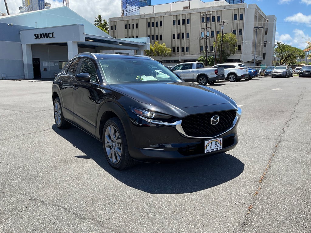 2025 Mazda Mazda CX-30 2.5 S Preferred Package in Jet Black Mica — front three-quarter view
